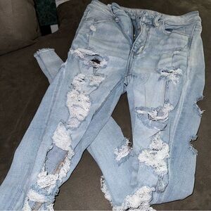 american eagle sz 4 ripped jeans